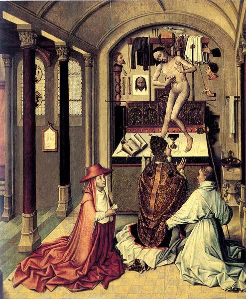 Robert Campin mass of Saint Gregory France oil painting art